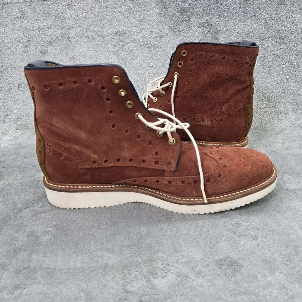 Oliver Sweeney Men's Walberswick Brown Suede Boots Size US 10 UK 9